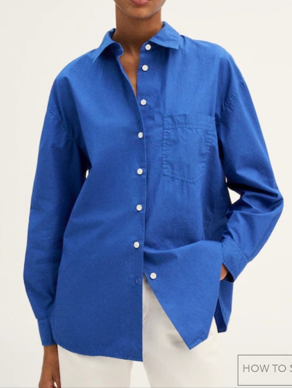 Madewell Easy Shirt  Relaxed Button-Down Shirt in Cobalt Size XXL NEW